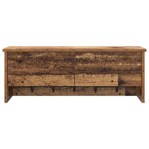 Appendiabiti a muro con porta Legno vecchio 80 x 20 x 30 cm 874345