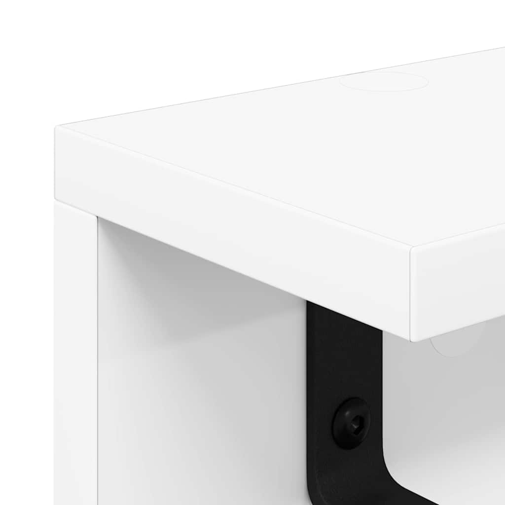 vidaXL Appendiabiti a muro con lo scaffale Bianco 40 x 10.5 x 10.5 cm