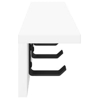 Appendiabiti a muro con lo scaffale Bianco 40 x 10.5 x 10.5 cm 874347
