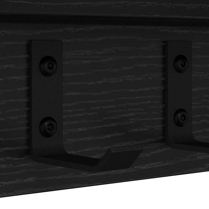 Appendiabiti a muro Rovere nero 40 x 10.5 x 10.5 cm 874348