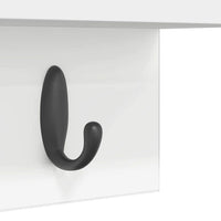 Appendiabiti a muro Bianco 40 x 10.5 x 18 cm Legno multistrato 874379