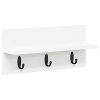 Appendiabiti a muro Bianco 40 x 10.5 x 18 cm Legno multistrato 874379