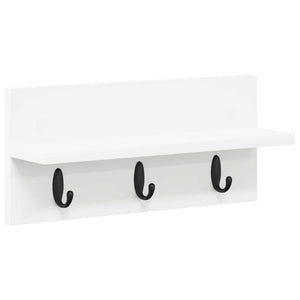 Appendiabiti a muro Bianco 40 x 10.5 x 18 cm Legno multistrato 874379
