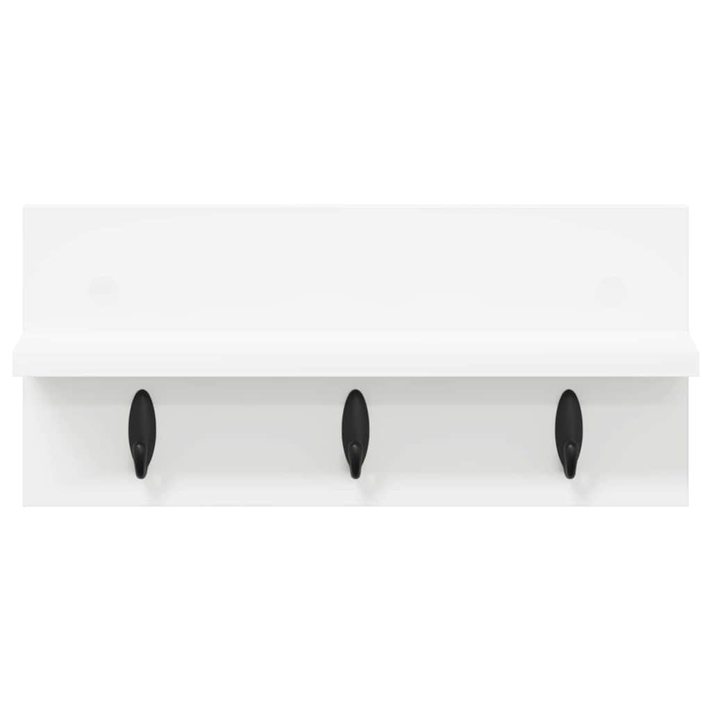 Appendiabiti a muro Bianco 40 x 10.5 x 18 cm Legno multistrato 874379