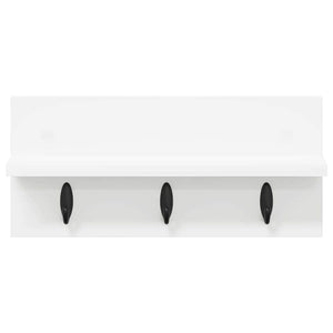 Appendiabiti a muro Bianco 40 x 10.5 x 18 cm Legno multistrato 874379