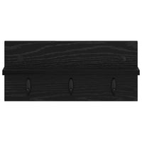 vidaXL Appendiabiti a muro Rovere nero 40 x 10.5 x 18 cm