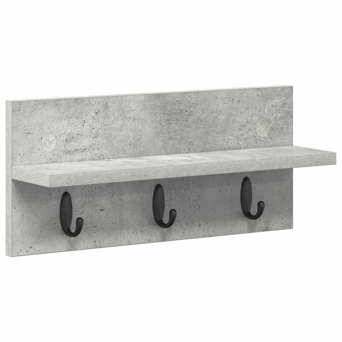 Appendiabiti a muro Grigio cemento 40 x 10.5 x 18 cm 874382