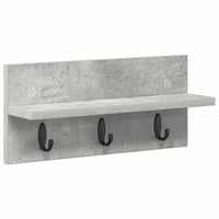 vidaXL Appendiabiti a muro Grigio cemento 40 x 10.5 x 18 cm