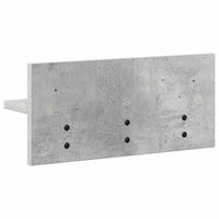 Appendiabiti a muro Grigio cemento 40 x 10.5 x 18 cm 874382