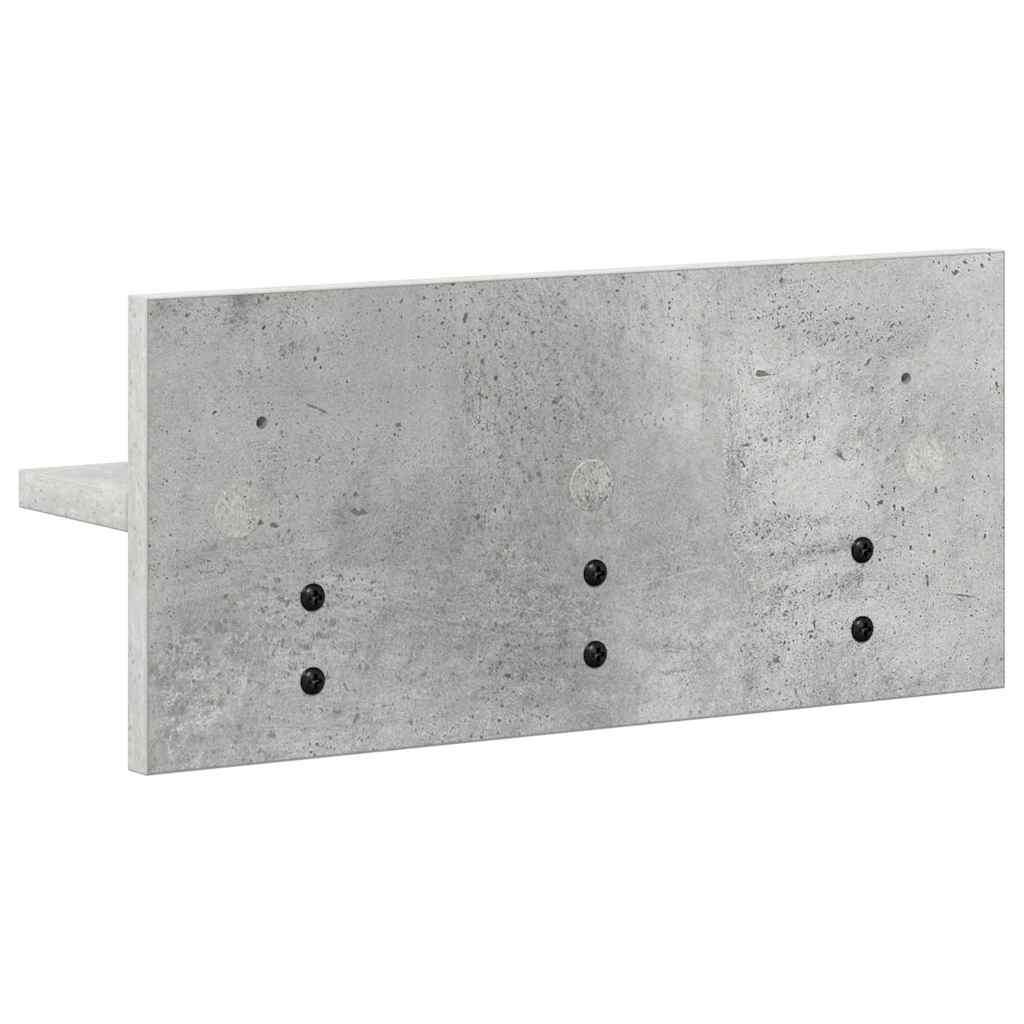 vidaXL Appendiabiti a muro Grigio cemento 40 x 10.5 x 18 cm