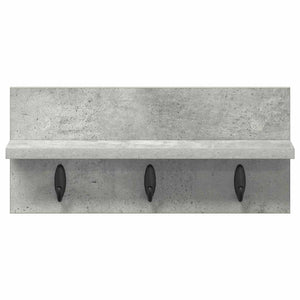 Appendiabiti a muro Grigio cemento 40 x 10.5 x 18 cm 874382