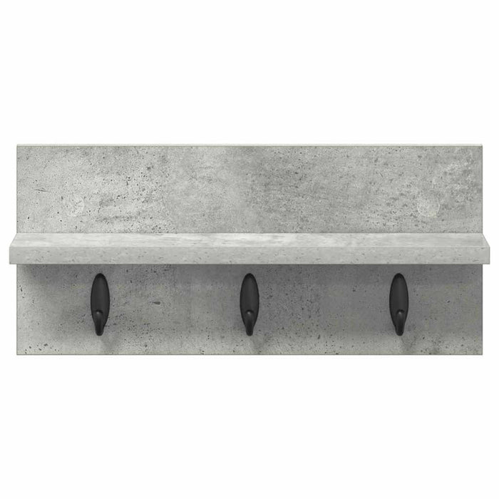 Appendiabiti a muro Grigio cemento 40 x 10.5 x 18 cm 874382