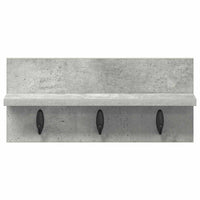 vidaXL Appendiabiti a muro Grigio cemento 40 x 10.5 x 18 cm