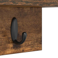 Appendiabiti a muro Rovere fumo 40 x 10.5 x 18 cm 874383