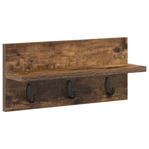 Appendiabiti a muro Rovere fumo 40 x 10.5 x 18 cm 874383