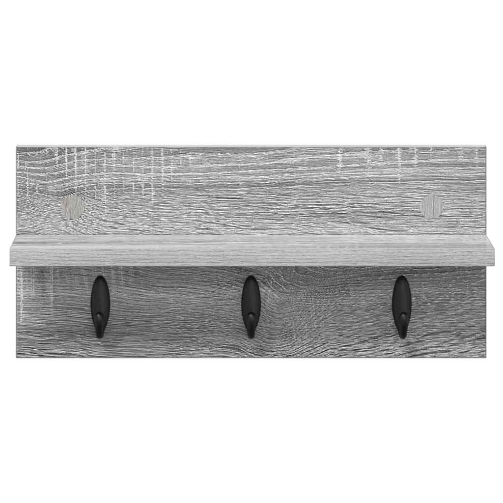 vidaXL Appendiabiti a muro Grigio sonoma 40 x 10.5 x 18 cm