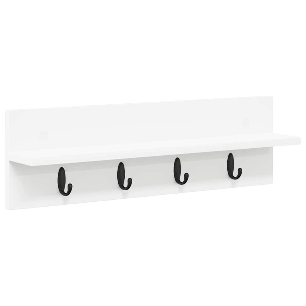 Appendiabiti a muro Bianco 60 x 10.5 x 18 cm Legno multistrato 874387