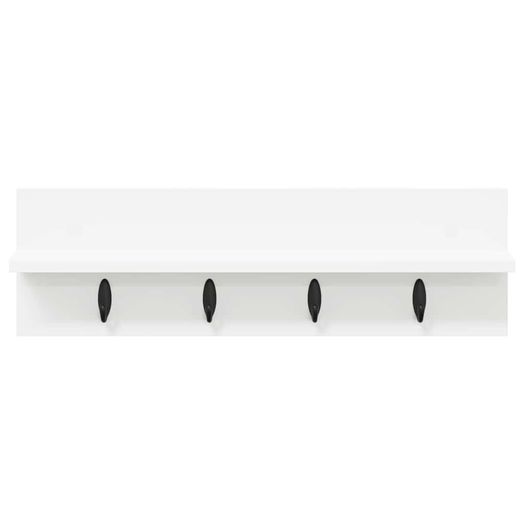 Appendiabiti a muro Bianco 60 x 10.5 x 18 cm Legno multistrato 874387