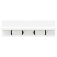Appendiabiti a muro Bianco 60 x 10.5 x 18 cm Legno multistrato 874387