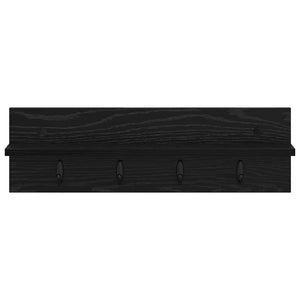 Appendiabiti a muro Rovere nero 60 x 10.5 x 18 cm 874388