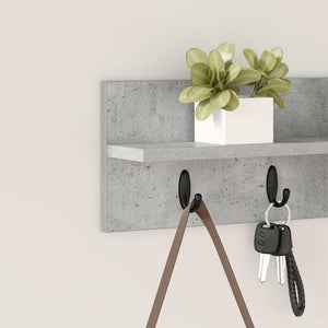 Appendiabiti a muro Grigio cemento 60 x 10.5 x 18 cm 874390