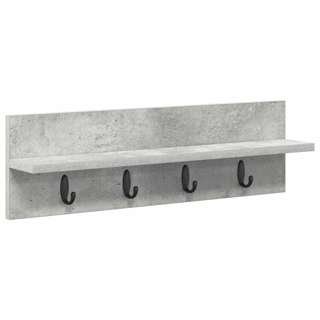 Appendiabiti a muro Grigio cemento 60 x 10.5 x 18 cm 874390