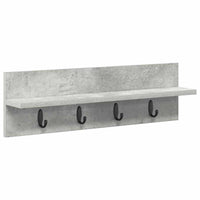 Appendiabiti a muro Grigio cemento 60 x 10.5 x 18 cm 874390