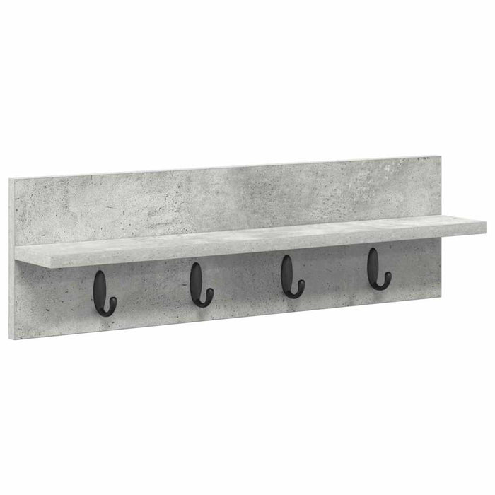 Appendiabiti a muro Grigio cemento 60 x 10.5 x 18 cm 874390