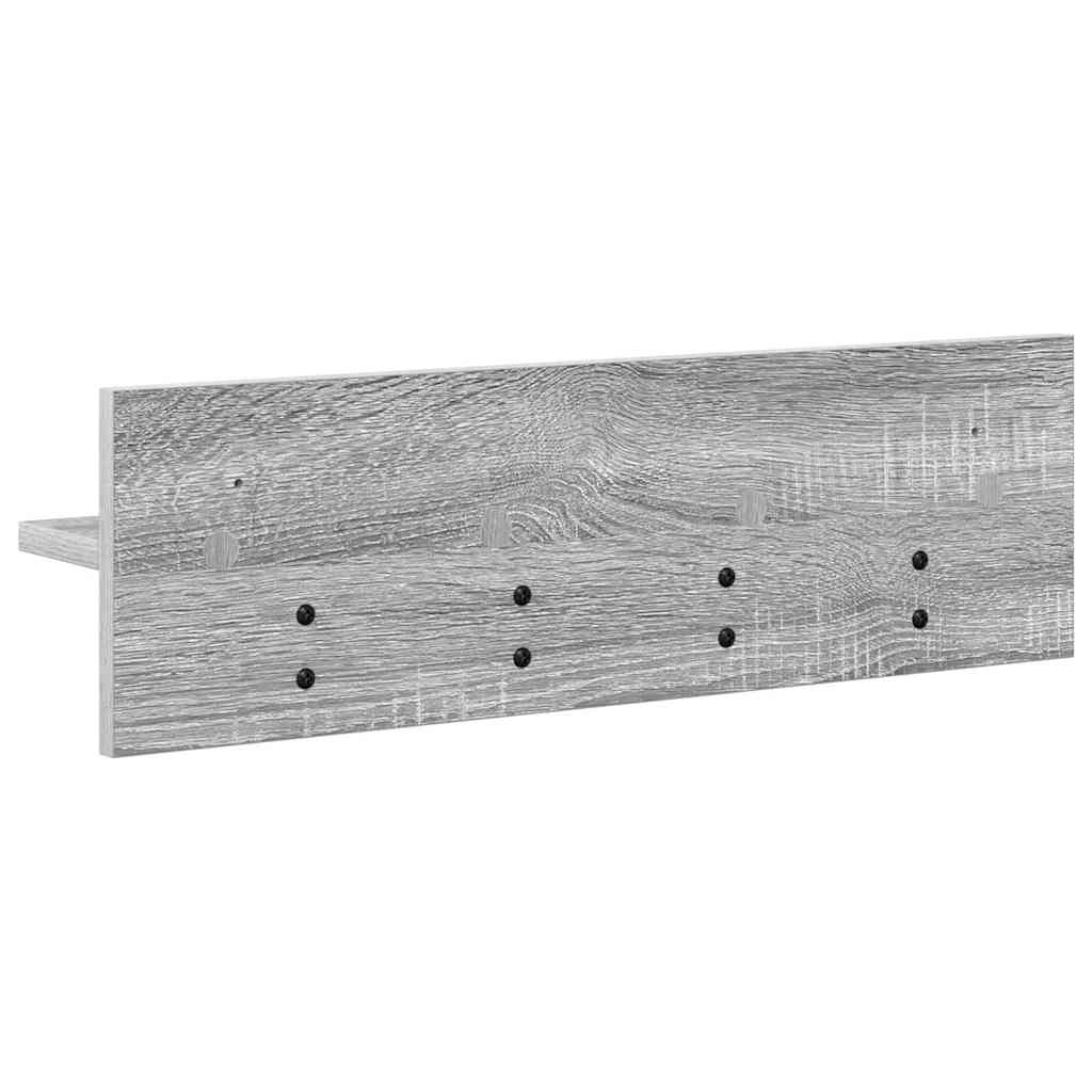 vidaXL Appendiabiti a muro Grigio sonoma 60 x 10.5 x 18 cm