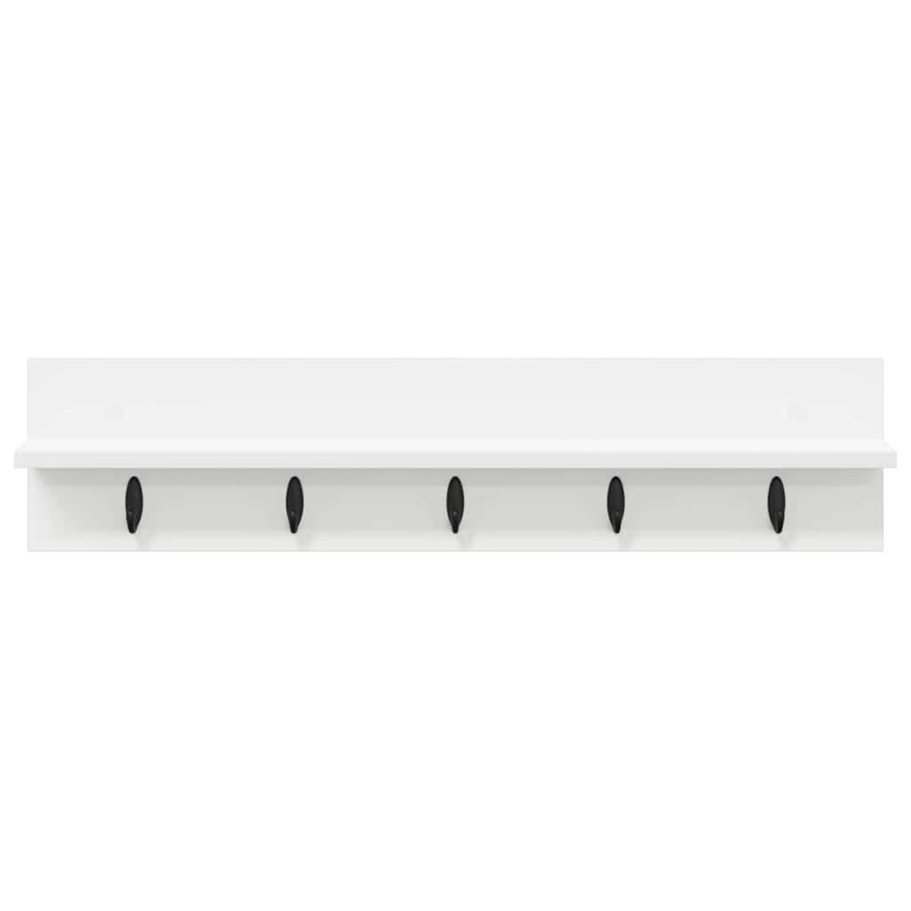 Appendiabiti a muro Bianco 80 x 10.5 x 18 cm Legno multistrato 874395