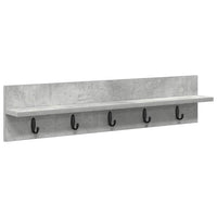 Appendiabiti a muro Grigio cemento 80 x 10.5 x 18 cm 874398