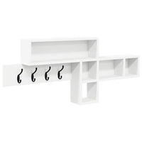 Appendiabiti a muro Bianco 100 x 12 x 43.5 cm Legno multistrato 874411