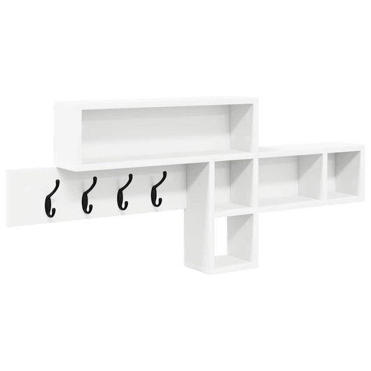 Appendiabiti a muro Bianco 100 x 12 x 43.5 cm Legno multistrato 874411