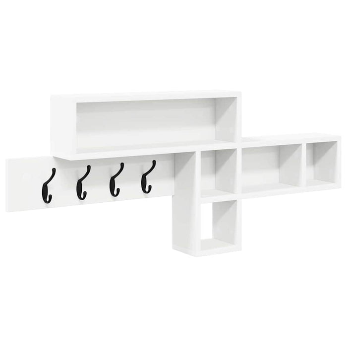 Appendiabiti a muro Bianco 100 x 12 x 43.5 cm Legno multistrato 874411
