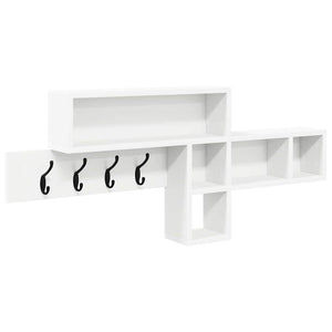 vidaXL Appendiabiti a muro Bianco 100 x 12 x 43.5 cm Legno multistrato