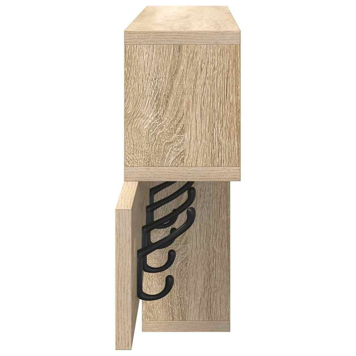 vidaXL Appendiabiti a muro rovere sonoma 100 x 12 x 43.5 cm