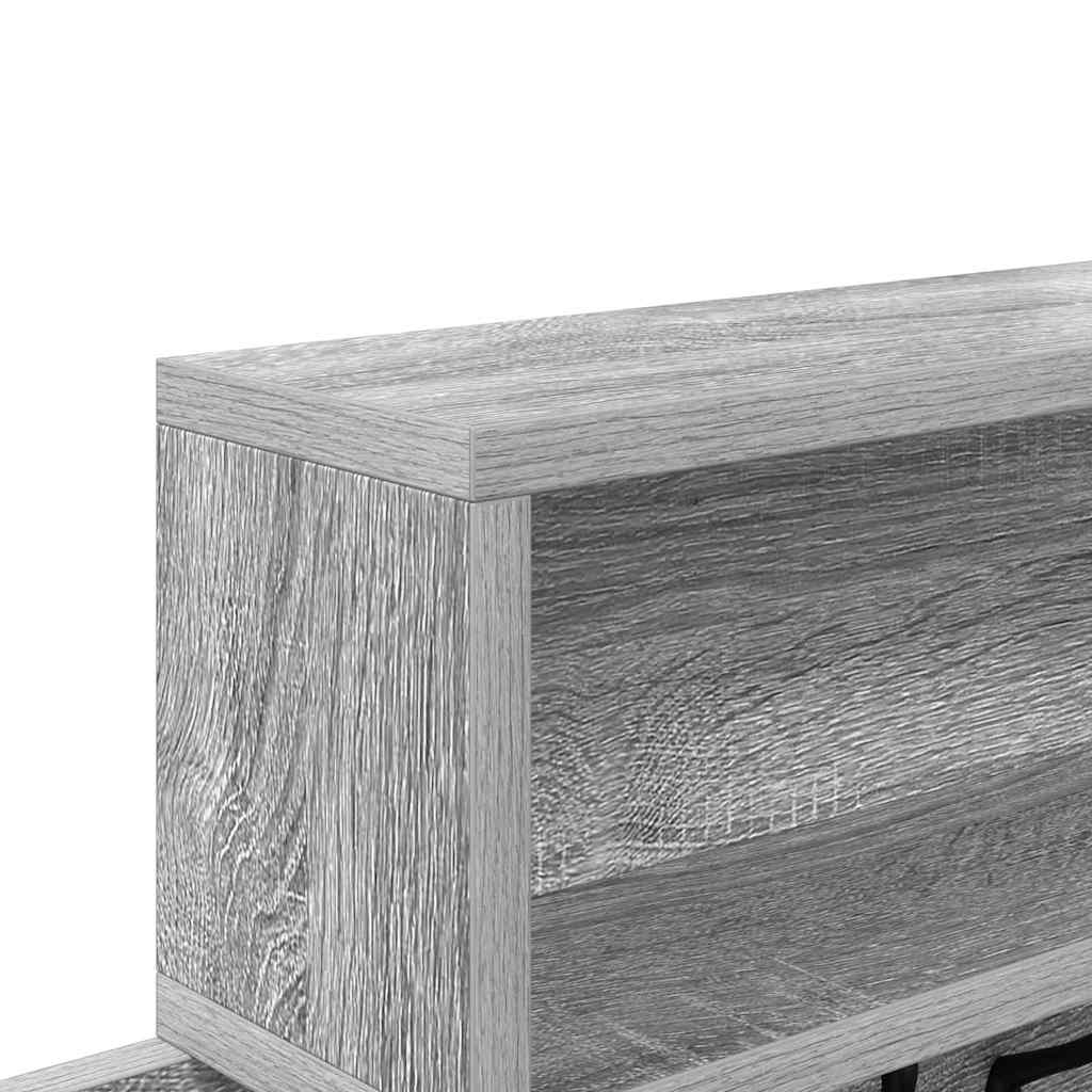 vidaXL Appendiabiti a muro Grigio sonoma 100 x 12 x 43.5 cm