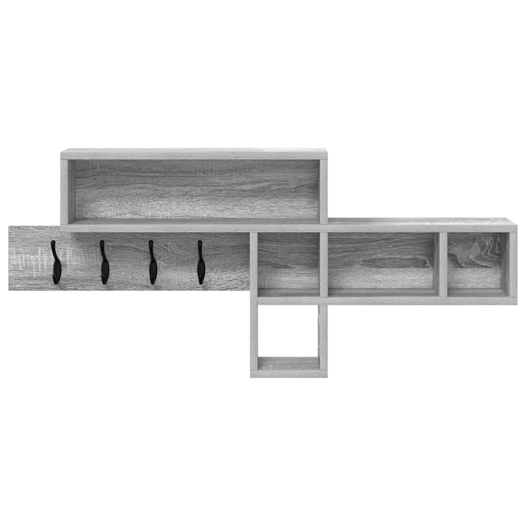 vidaXL Appendiabiti a muro Grigio sonoma 100 x 12 x 43.5 cm