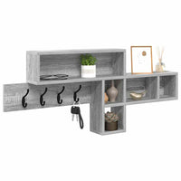 vidaXL Appendiabiti a muro Grigio sonoma 100 x 12 x 43.5 cm