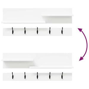 Appendiabiti a muro Bianco 90 x 15 x 36 cm Legno multistrato 874419