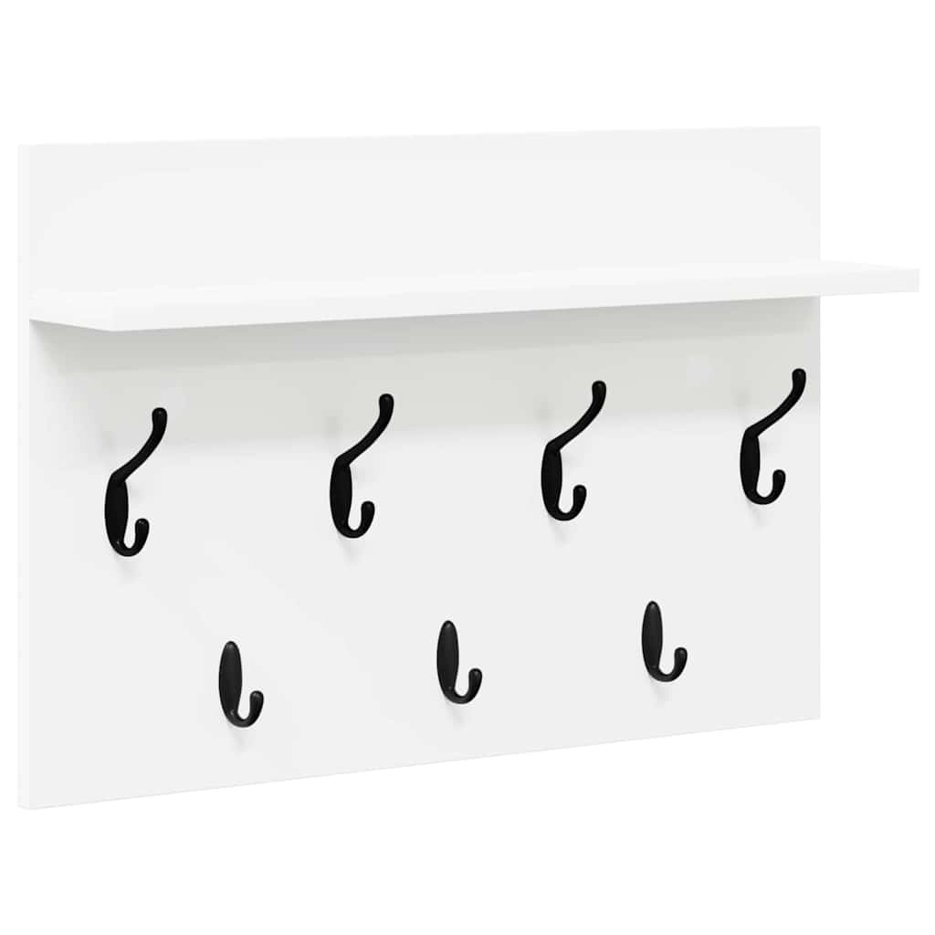 Appendiabiti a muro Bianco 60 x 40 x 12 cm Legno multistrato 874427