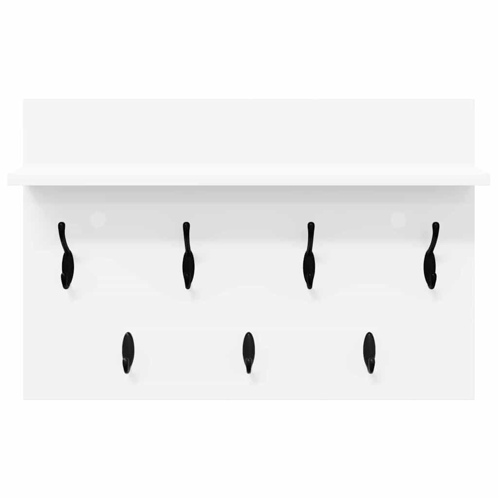 vidaXL Appendiabiti a muro Bianco 60 x 40 x 12 cm Legno multistrato