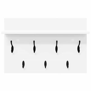 vidaXL Appendiabiti a muro Bianco 60 x 40 x 12 cm Legno multistrato