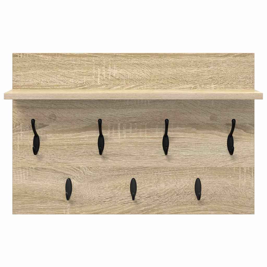 Appendiabiti a muro rovere sonoma 60 x 40 x 12 cm 874429