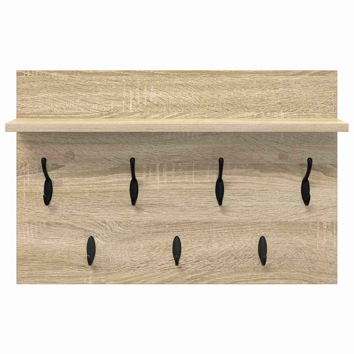 Appendiabiti a muro rovere sonoma 60 x 40 x 12 cm 874429