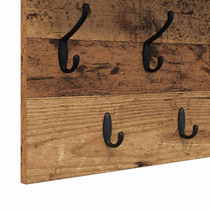 Appendiabiti a muro Legno vecchio 60 x 40 x 12 cm 874433