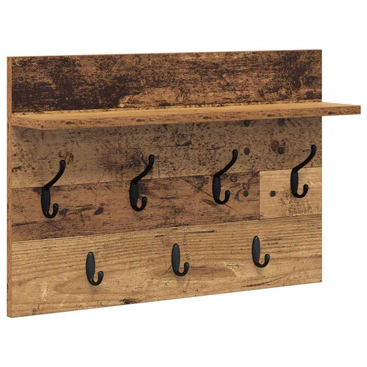 Appendiabiti a muro Legno vecchio 60 x 40 x 12 cm 874433