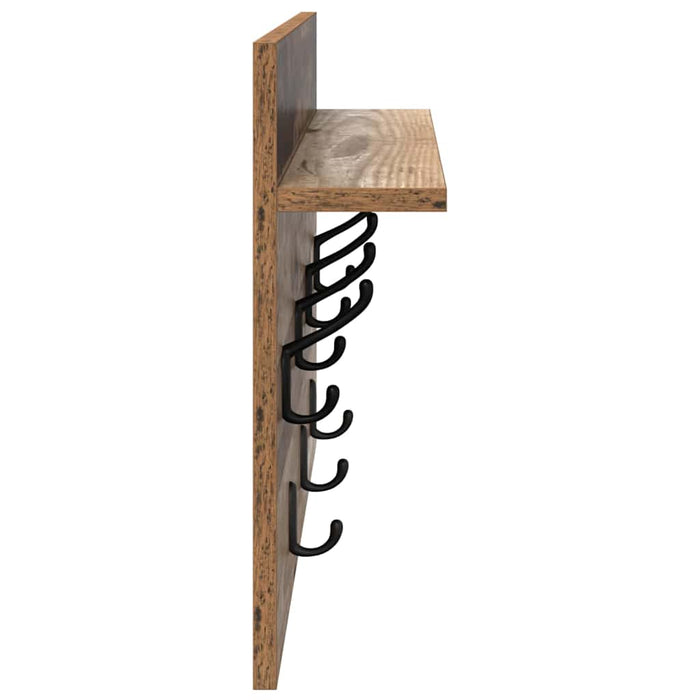 Appendiabiti a muro Legno vecchio 60 x 40 x 12 cm 874433