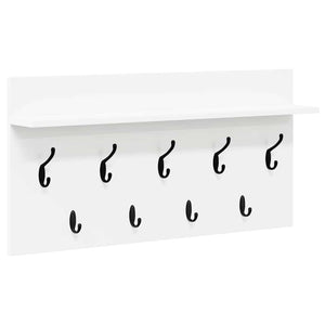 vidaXL Appendiabiti a muro Bianco 80 x 40 x 12 cm Legno multistrato