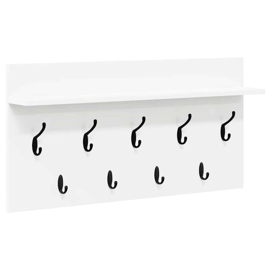 vidaXL Appendiabiti a muro Bianco 80 x 40 x 12 cm Legno multistrato